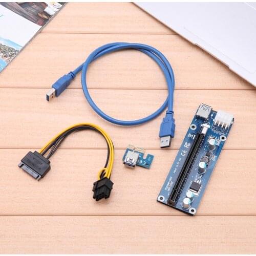 Notebook Smartphone Expansion Converter 60cm PCI-e 1x to 16x Graphics Extension Cable for Mining USB3.0 8pin