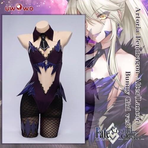 UWOWO X Sakiyamama Fate/GrandOrder FGO Artoria Pendragon Alter(Lancer) Bunny Girl Ver. Cosplay Costume