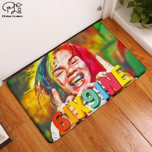 SInger 6IX9INE Plush Vintage Cassette Tape Indoor Doormat Non Slip Door Floor Mats Carpet Rugs Decor Porch Doormat
