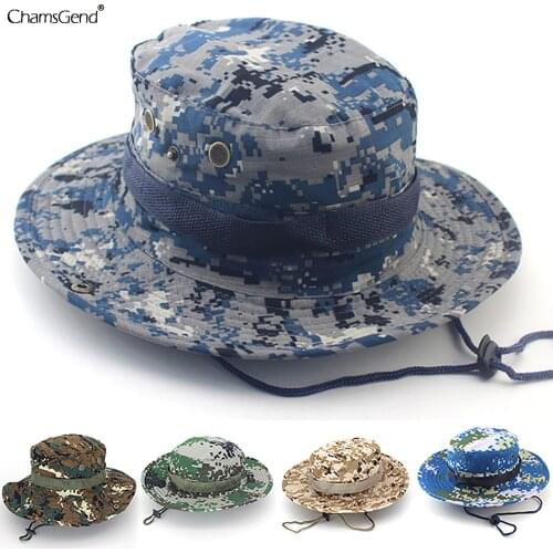 Military Tactical Cap Men Camouflage Boonie Hat Sun Protector Outdoor Airsoft Training Fishing Hunting Hiking Bucket Hat