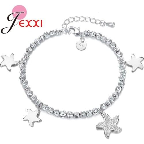 New Design Fairy Tale Starfish Charms 925 Sterling Silver Women Bridal Chain Jewelry for Wedding Bijoux Lover Gifts