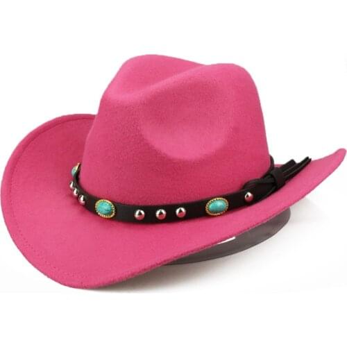 Women/ Men Western Cowboy Hat Unisex Cap For Gentleman Lady Jazz Cowgirl With Cloche Church Sombrero Caps Four Seasons