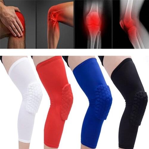 1pc Safety Knee Guard Wraps Brace Supports Protection Knee Pad Honeycomb Tapes Volleyball Basketball Kneepad Compression Socks
