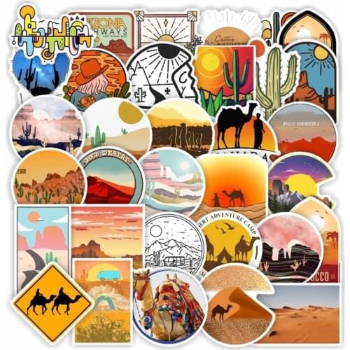 10/30/50PCS Egypt Desert Camel Landscape Travel Graffiti Stickers Trunk Stationery Phone Guitar Car Sticker Wholesale
