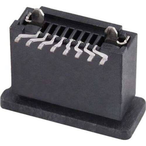 100pcs For iPhone 8Pin Vertical Lightning Female Socket Full Plastic SMT Vertical SMD H6.5 For iPhone Female Seat