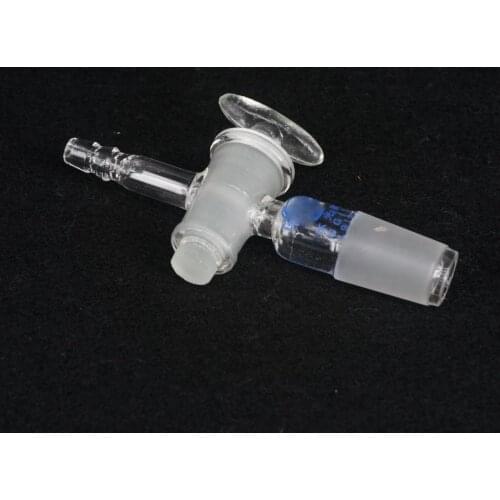 19/26 Joint Lab Glass Straight Adapter With Glass Stopcock 110mm Length Ware