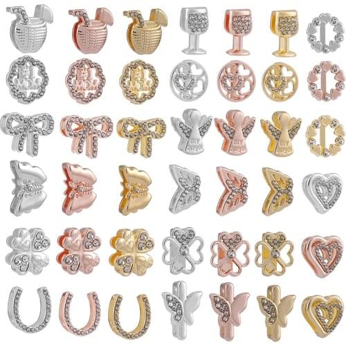 2Pcs Crystal 10 mm Angel Bowknot I LOVE MOM Keeper Charms Beads Mesh Stainless Steel Bracelets For Women Men Wife Jewelry Making