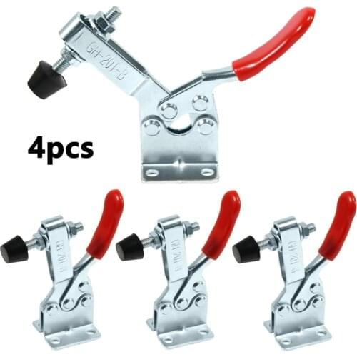 4/8pcs/set Red Toggle Clamp Quick Release Tool Horizontal Clamps Hand New Heavy Duty Tooling Accessory Woodworking Clamps