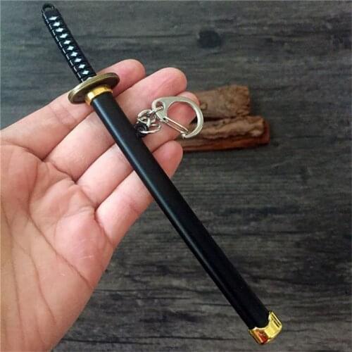 7 Styles Roronoa Zoro Sword Keychain For Women Men Buckle Toolholder Scabbard Katana Sabre Car Keyrings Gift Key Chains