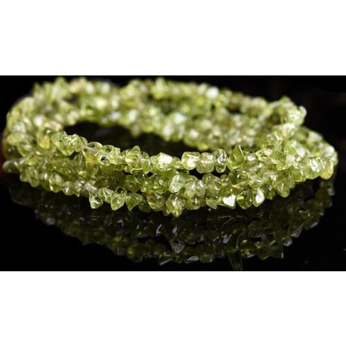3-5x6-8mm Green Peridot Beads Natural Freeform Chips Stone Beads For Jewelry Making Beads Bracelet 32'' DIY Beads Trinket
