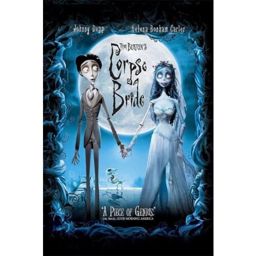 D0717 Tim Burtons Corpse Bride Puppet Animation Movie Silk Fabric Poster Art Decor Indoor Painting Gift