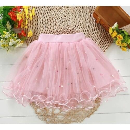 Girls Skirts Wild Treasure Childrens Fluffy Skirt Kids Girls Princess Dance Short Skirt Summer 2019 Toddler Lovely Pearl Skirts