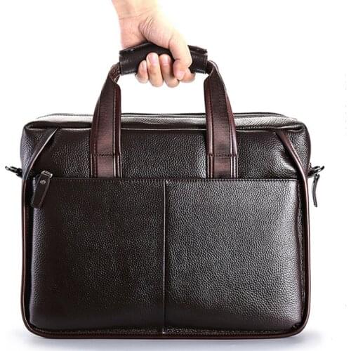 Men Designer Handbags Messenger Bag High Quality Bolso Hombre Luxury Men Vintage Genuine Leather Briefcase Business Laptop Bags