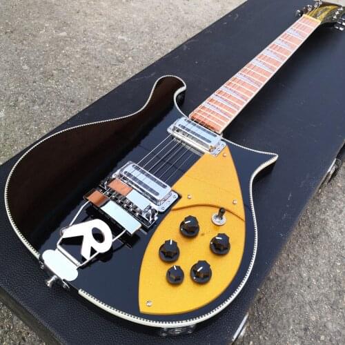 Electric guitar 12/6 string 660 metal red paint R bridge, neck through the body, black