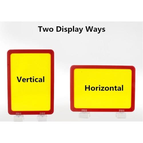 A6 Magnetic Shelf Sign Holder Display Frame Supermarket Product Price Label Paper Holder Board