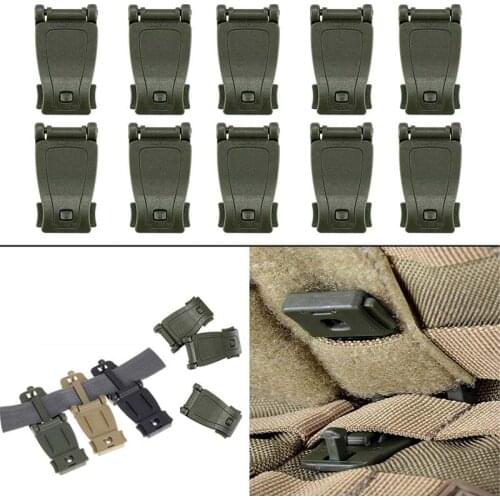 Multipurpose Molle Clip Tactical Strap Management Tool Webbing Connecting Buckles for Tactical Bag Backpack Buckle Clips