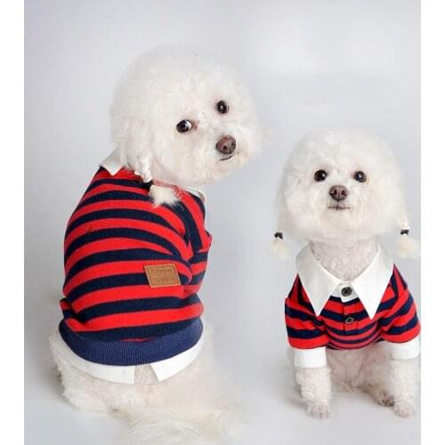 Pet Dog Clothes for Small Dogs Summer Girl Dog Coats for Chihuahua Pet Clothes for French Bulldog Striped Shirt for Yorkie Xs