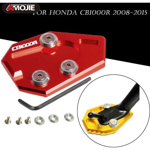 Motorcycle CNC Kickstand Side Stand Enlarge Extension Pad For Honda CB 1000R cb1000r 2008 2009 2010 2011 2012 2013 2014 2015