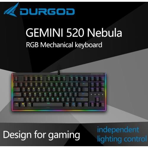 Durgod 87 gemini 520 Nebula rgb mechanical lighting keyboard cherry mx pbt doubleshot brown blue black silent red silver