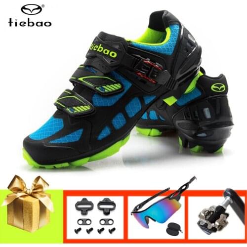 TIEBAO Athletic Cycling Shoes Add SPD Pedals Men Women Riding Bicycle Sneakers Self-locking Breathable Sapatilha Ciclismo Racing