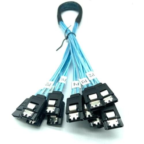 6 PCS/SET 0.5M 7PIN Sata Cable 7 PIN Sata To 7 PIN Sata Cable 7P Sata Sas Cable 6Gbps Sata Data Cable Cord For Server HDD