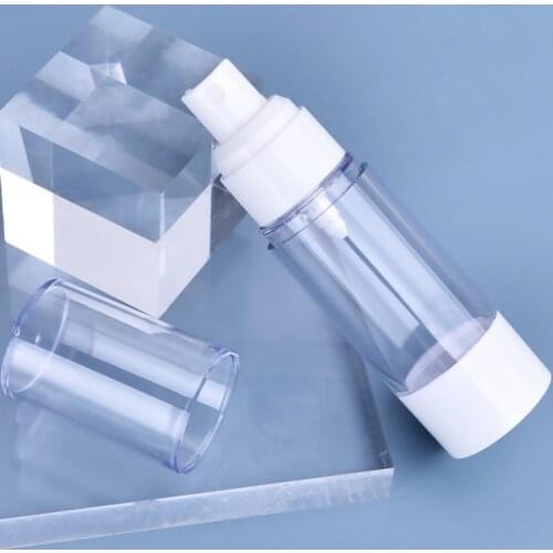 Wonderlife Airless Pump Bottle Vacuum Reusable Refillable Plastic Travel Empty Bottles Set Lotion Pump Containers Spray