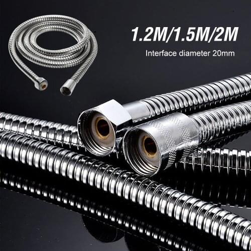 High Quality Soft Water Pipe 1.5/2m Stainless Steel Explosion Proof Hose Connection Tap Flexible Shower Pipe Bathroom Accessorie
