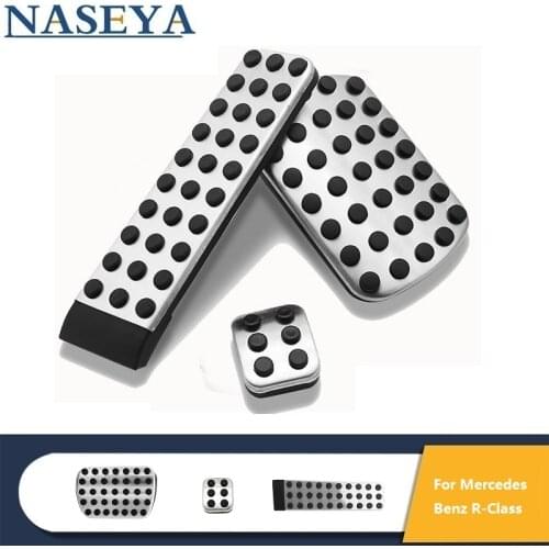 3Pcs/set No Drill Car Accelerator Pedal Protection cover pad For Mercedes Benz R-Class AT W124 W202 W203 W140 W208 W210 W211 W22
