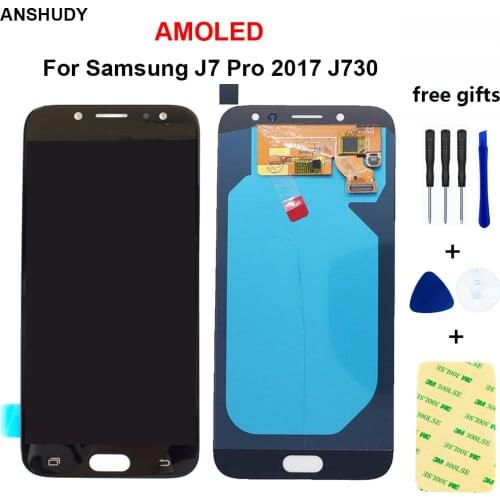 AMOLED For Samsung Galaxy J7 Pro 2017 LCD Display Touch Screen Digitizer Assembly For Samsung J730 J730F Replacement Replace