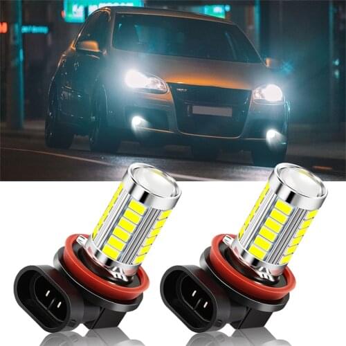 1Pcs H8 H11 Led Car Fog Lights Bulb Auto Leds Light 12V for ford focus kuga fiesta mondeo Tuga Ecosport mazda 2 mazda 3 mazda 6