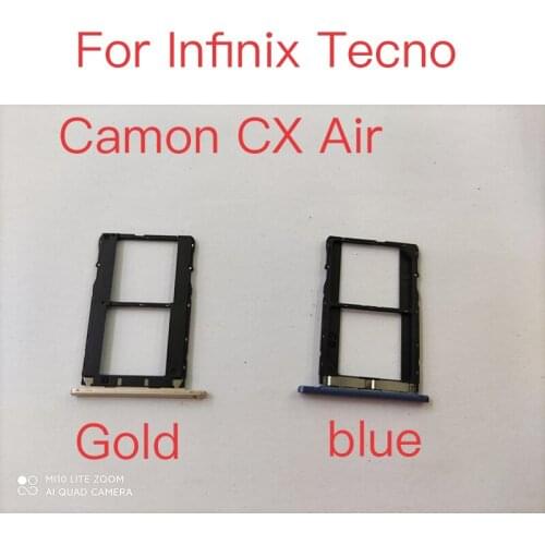 1pcs New Sim Tray Holder For Tecno Camon CX Air SIM Card Tray Slot Holder Adapter Socket Repair Parts