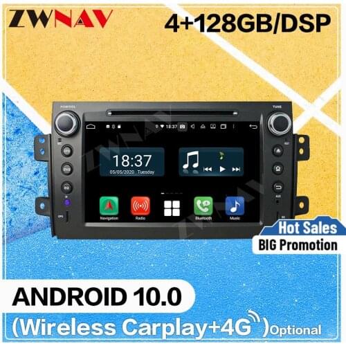 128G DSP Carplay Android 10 Screen DVD Player for SUZUKI SX4 2006 2007 2008 2009 2010 2011 2012 GPS WiFi Auto Radio Stereo Unit