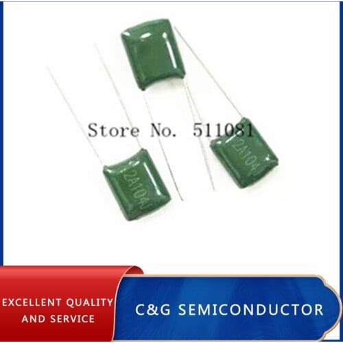 20PCS 2A104J Polyester film capacitor 100nF 0.1uF 100V 2A 104J