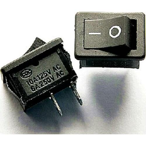 2015 Hot 5pcs AC 250V 6A 2 Pin ON/OFF I/O SPST Snap in Mini Boat Rocker Switch