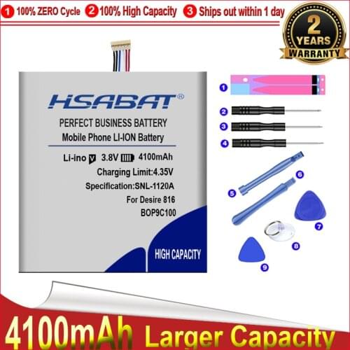 HSABAT 3900mAh BOP9C100 Battery For HTC Desire 816 800 D816W D816 816W A5 816t 816v 816e Battery