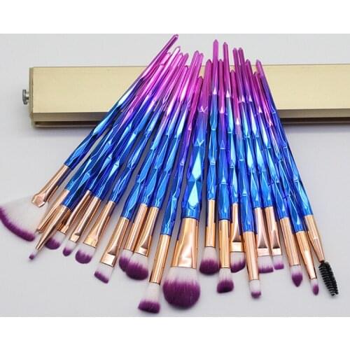 Diamond Makeup Brush Set 10/20pcs Eye Brush Beauty Tools Fan Powder Eye Shadow Contour Beauty Cosmetics Makeup Tools