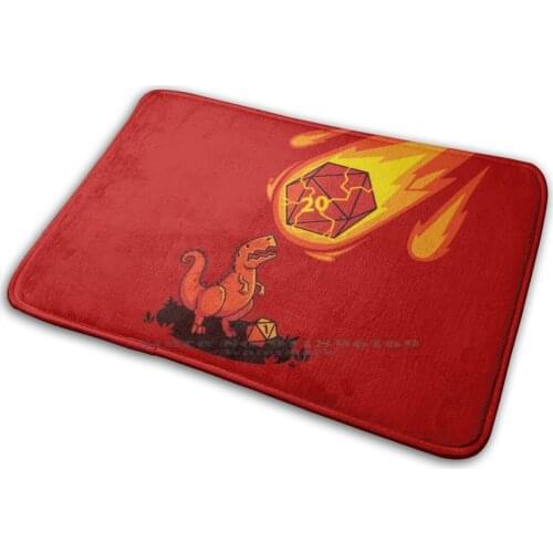 Critical Strike Mat Rug Carpet Anti-Slip Bedroom Entrance Door Mat Role Board Games Boardgames Dinosaur Dinosaurs Meteorite