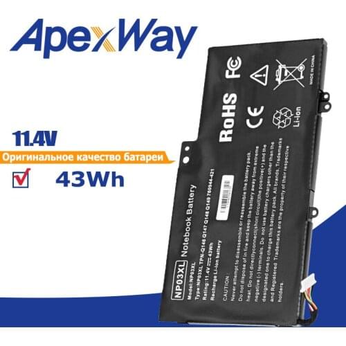 Apexway Laptop Battery NP03XL for HP Pavilion X360 13-A010DX TPN-Q146 TPN-Q147 TPN-Q148 HSTNN-LB6L 760944-421 15-U010DX