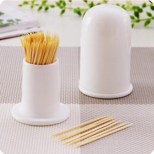 White Ceramic Toothpick Holder Household Toothpick Dispenser 2 Pieces/Lot Fashion Tableware Tooth Pick Holder Storage Box