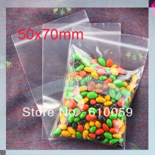 Free shipping 50 x 70mm retail plastic ziplock bag zipper bag