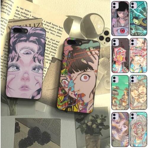 Shintaro Kago Horror Cartoons Phone Case Fundas Shell Cover For Iphone 6 6s 7 8 Plus Xr X Xs 11 12 13 Mini Pro Max