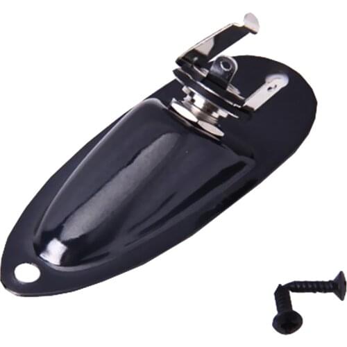 Black Stratocasters Boat Style Plate Input Output Jack For Electric Guitar Accessories
