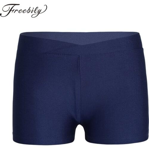 Kids Girls V-front Waistband Shorts Bottoms Ballet Dancewear Class for Sports Workout Gymnastics Leotard Dance Shorts Costumes
