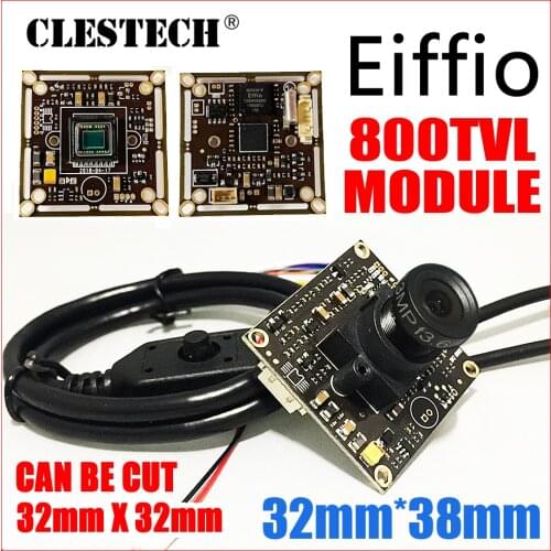 Hot Sale 1/3"Sony CCD Effio 4140dsp+673 800tvl Finished HD Monitor mini camera board chip module 3.6mm 3.0mp lens osd menu cable