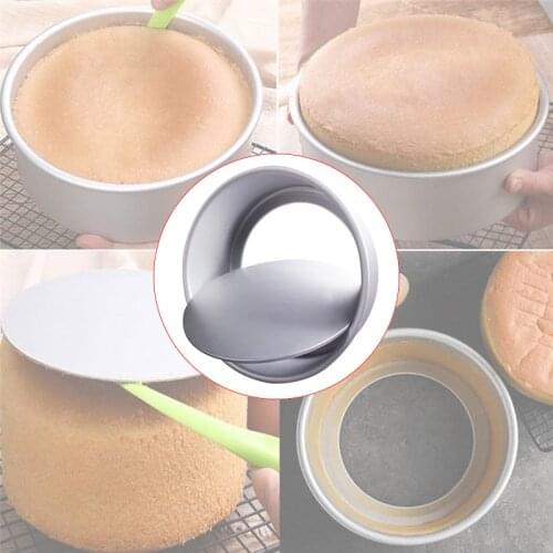 4/6/8 Inch Deep Round Cake Pan Aluminum Alloy Bread Cake Mold Tin Set Baking Tool With Removable Bottom