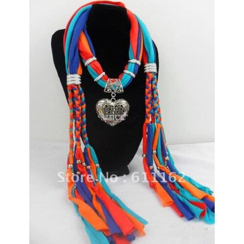 Fashion 12pcs red colour jewelry scarves necklace pendant scarf woman polyester scarf 1004