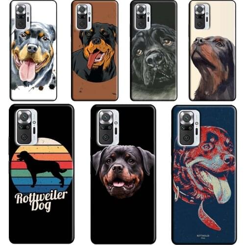 Cartoon Rottweiler Dog For Xiaomi Redmi Note 8 9 Pro Note 10 Pro 8T 9S Case Cover For Redmi 9T 9A 9C 7A 8A K40