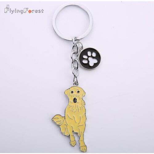 New Fashion woman Jewelry Labrador dogs Key Ring Animal Key Chain Pet Pendants Metal Tag Keychains Gift To Best Friend Bag Charm