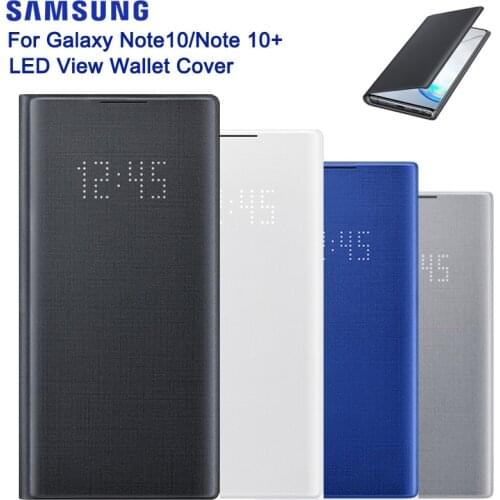 New Original For SAMSUNG LED View Cover Smart Cover Phone Case for Samsung Galaxy Note X NoteX Note 10 Note10 Plus with Pocket