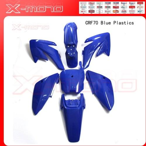 Motorbike Dirt Bike Body Plastic Fender For crf70 CRF70 CRF 4+3 Blu+Whi TDPRO